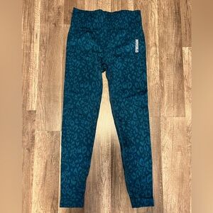 Gymshark Blue Leopard Print Leggings